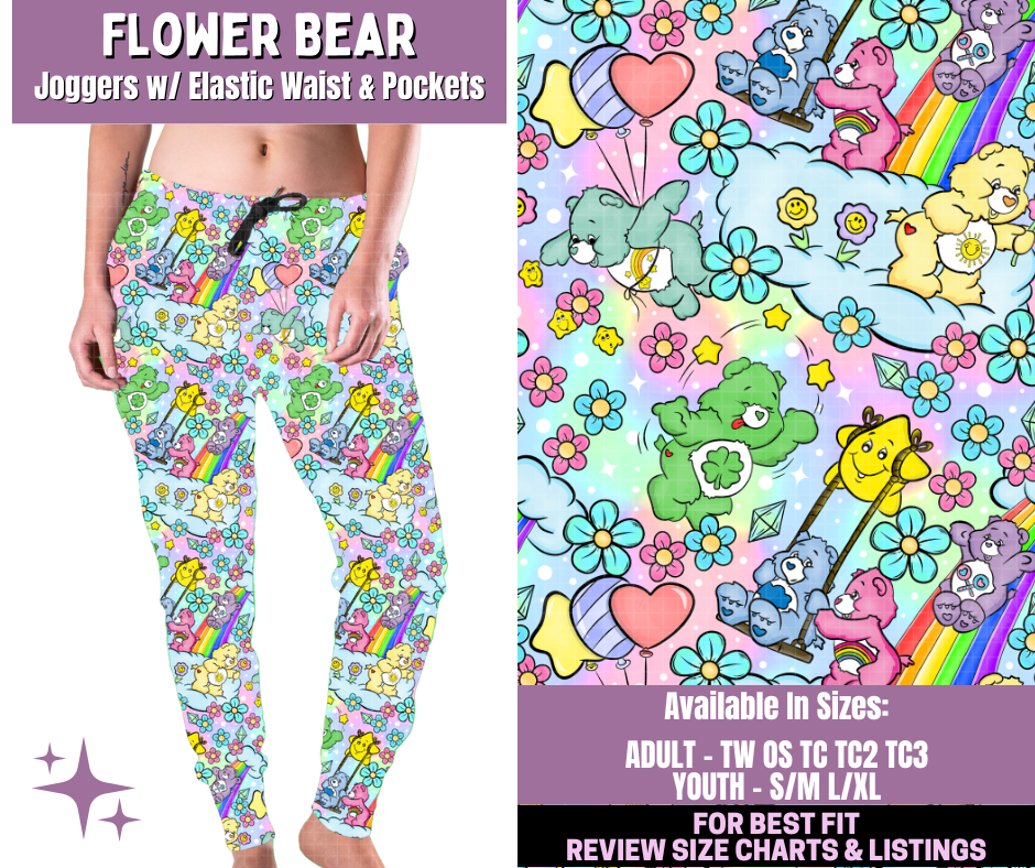 Preorder! Closes 1/14. ETA April. Flower Bear Joggers