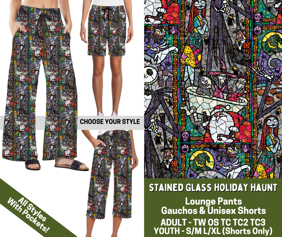 Preorder! Closes 7/15. ETA Nov. Stained Glass Holiday Haunt Combo Lounge Lengths