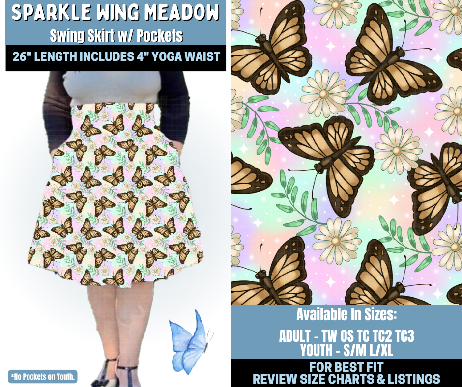 Preorder! Closes 1/15. ETA April. Sparkle Wing Meadow Swing Skirt