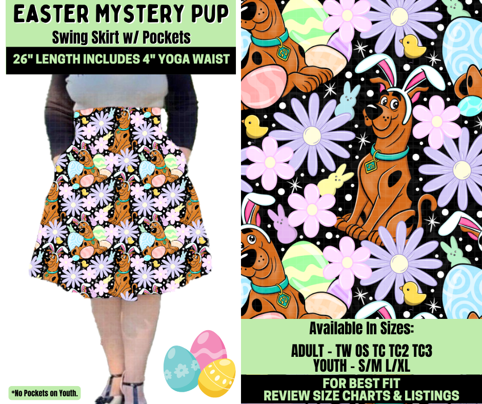 Preorder! Closes 1/19. ETA April. Easter Mystery Pup Swing Skirt