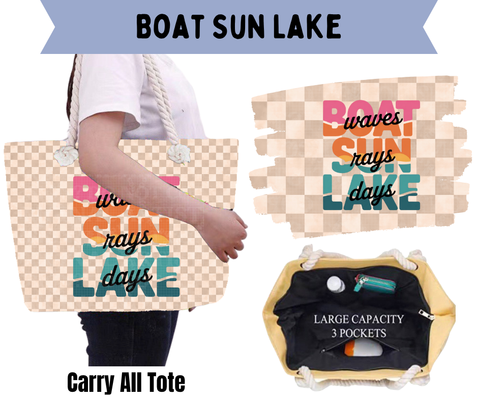 Preorder! Closes 5/21. ETA Aug. Boat Sun Lake Carry All Tote