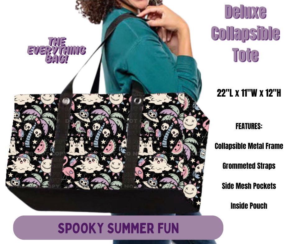Preorder! Closes 5/14. ETA Aug. Spooky Summer Fun Collapsible Tote
