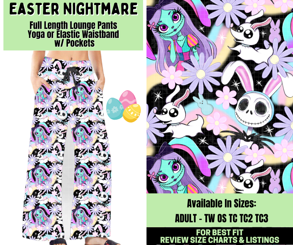 Preorder! Closes 1/19. ETA April. Easter Nightmare Full Length Lounge Pants