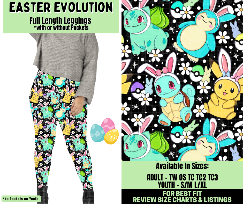 Preorder! Closes 1/19. ETA April. Easter Evolution Full Length Leggings w/wo Pockets