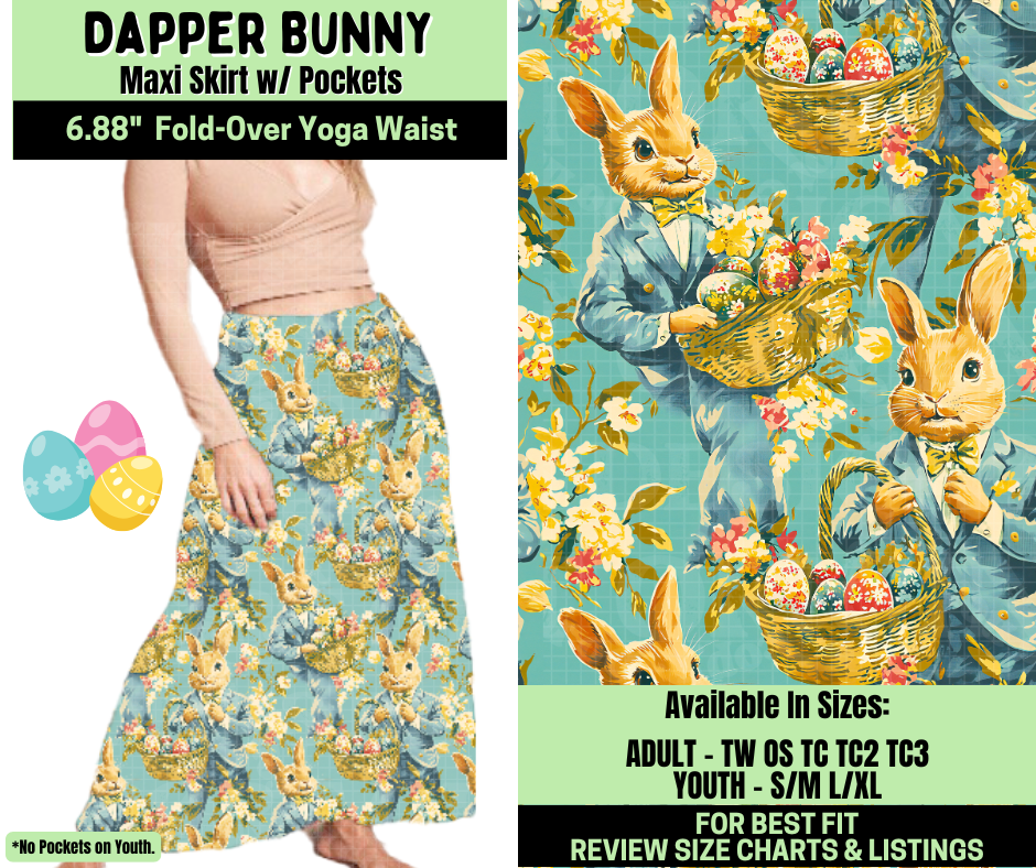 Preorder! Closes 1/19. ETA April. Dapper Bunny Maxi Skirt