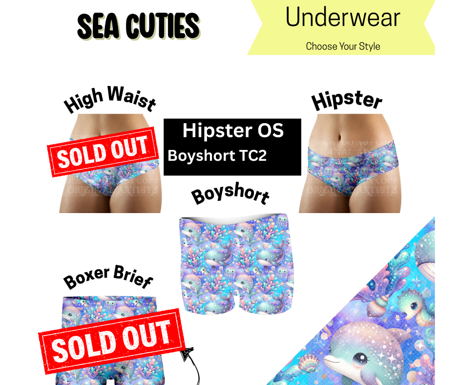 Sea Cuties Hipster, Boyshort Underwear