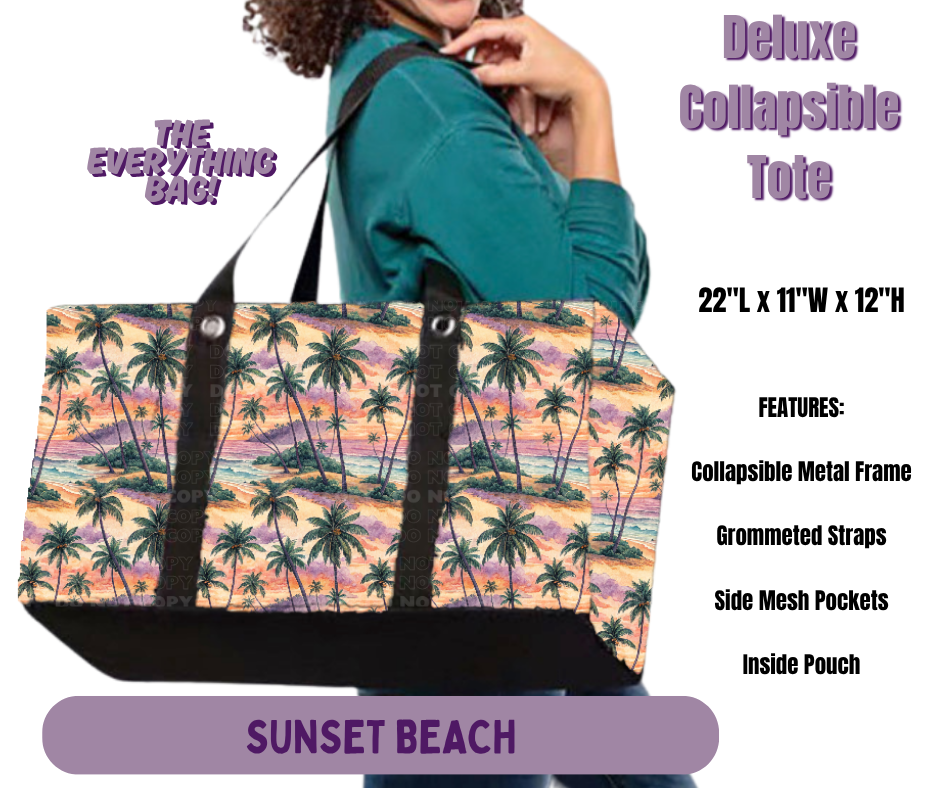Preorder! Closes 5/14. ETA Aug. Sunset Beach Collapsible Tote