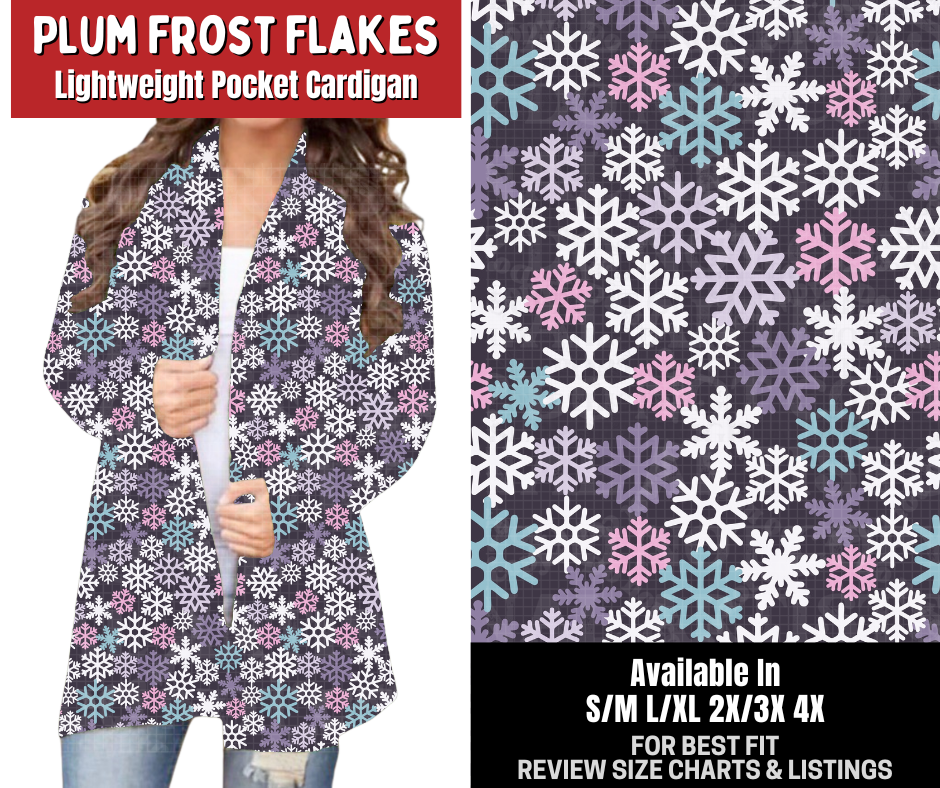 Preorder! Closes 8/31. ETA Dec. Plum Frost Flakes Cardigan