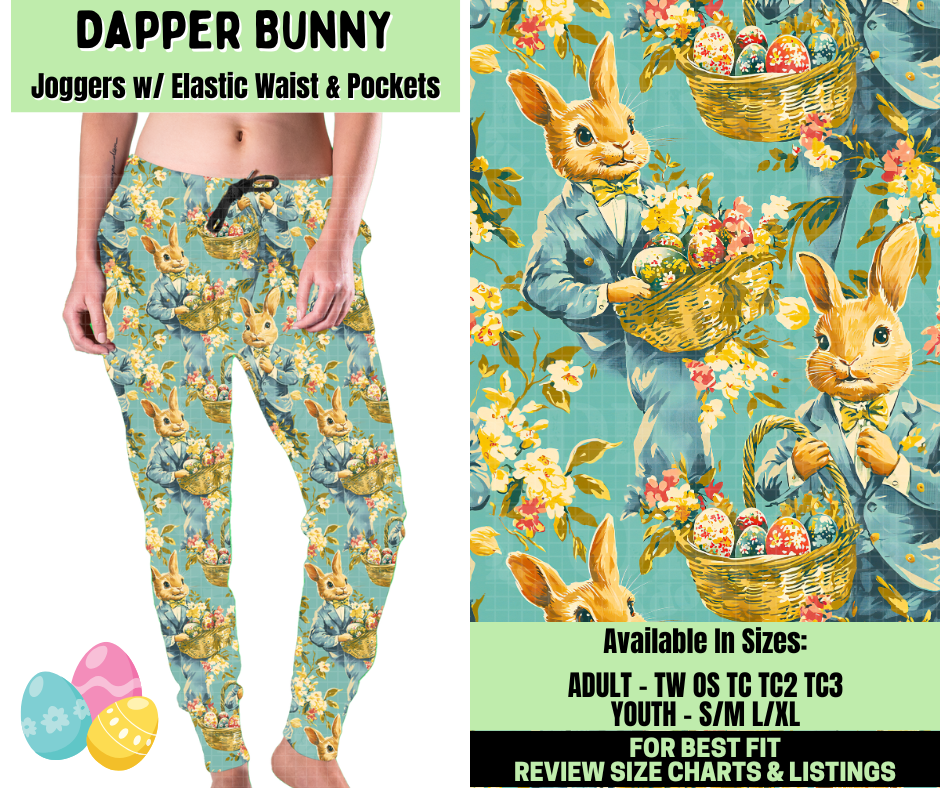 Preorder! Closes 1/19. ETA April. Dapper Bunny Joggers