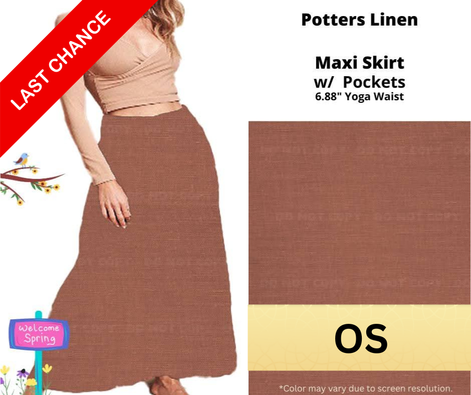 Potters Linen Maxi Skirt