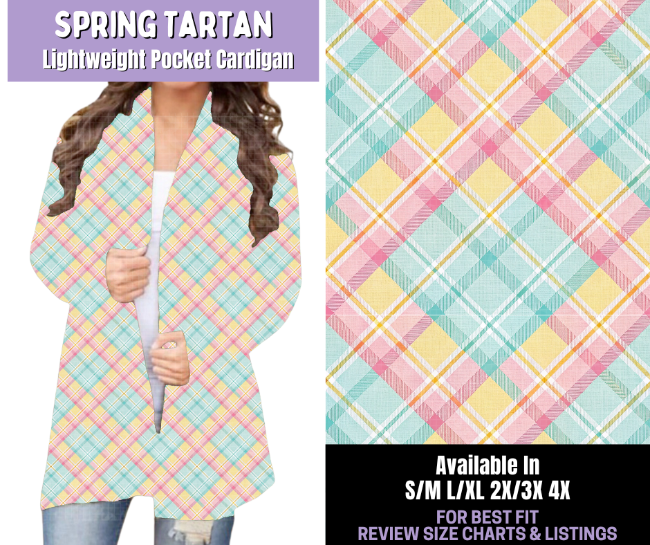 Preorder! Closes 1/22. ETA April. Spring Tartan Pocket Cardigan