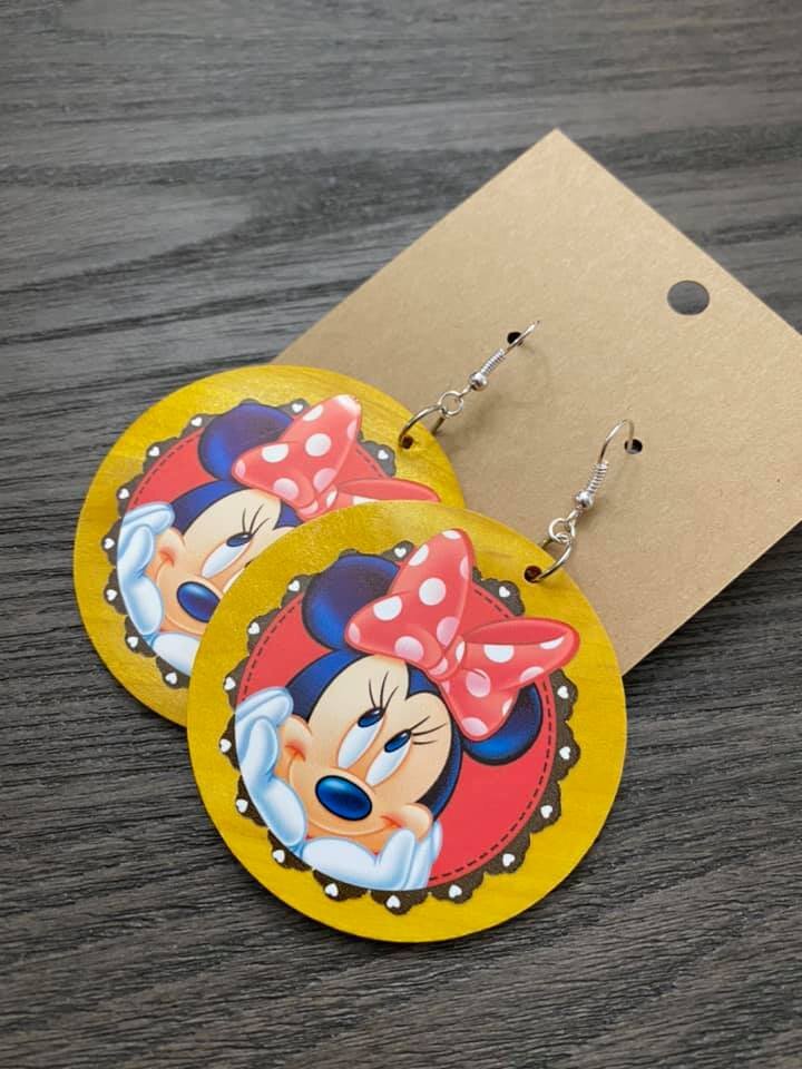 Mini Mouse WOOD EARRING