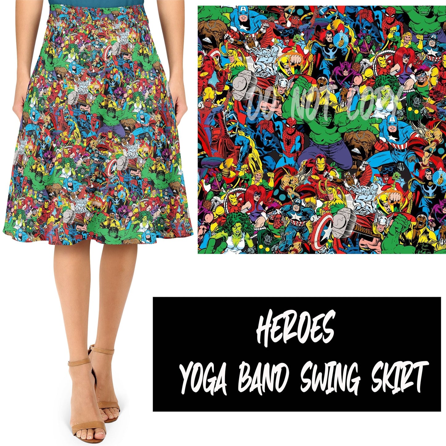 Comic Book Heroes Skirt