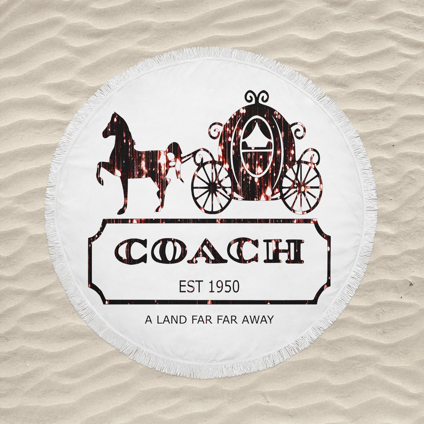 Far Away Inspired Round Fringe Beach Towel