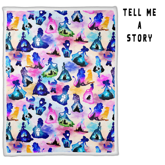 Tell Me A Story Oversized Sherpa Blanket
