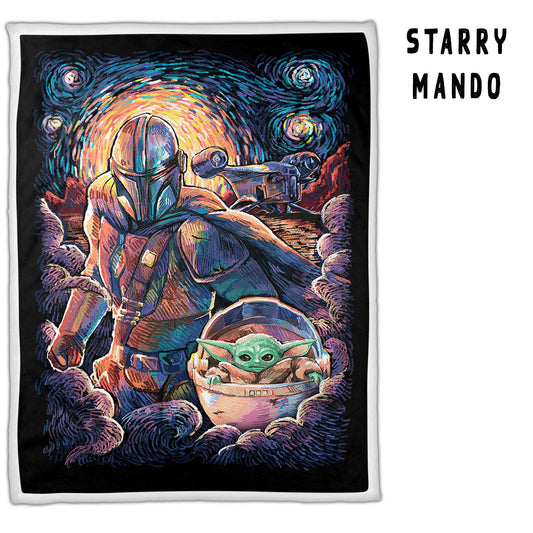 Starry Mando Oversized Sherpa Blanket