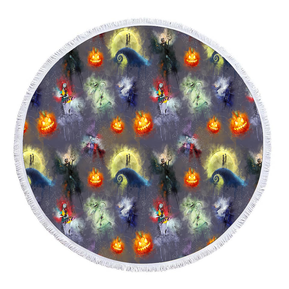 NBC Round Fringe Beach Towel