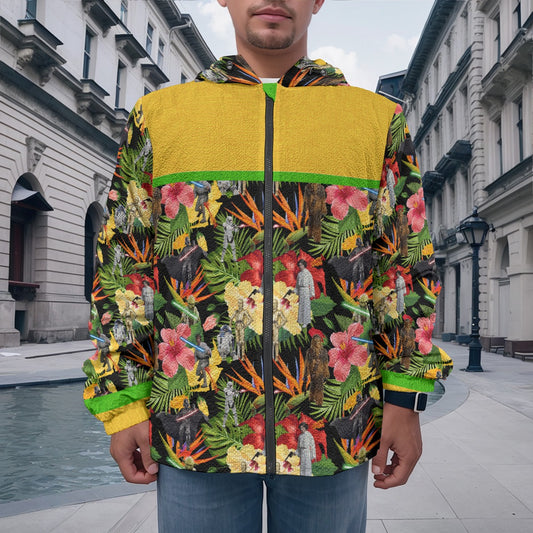 Tropical SW All-Over Print Men's Casual Zipper Jacket