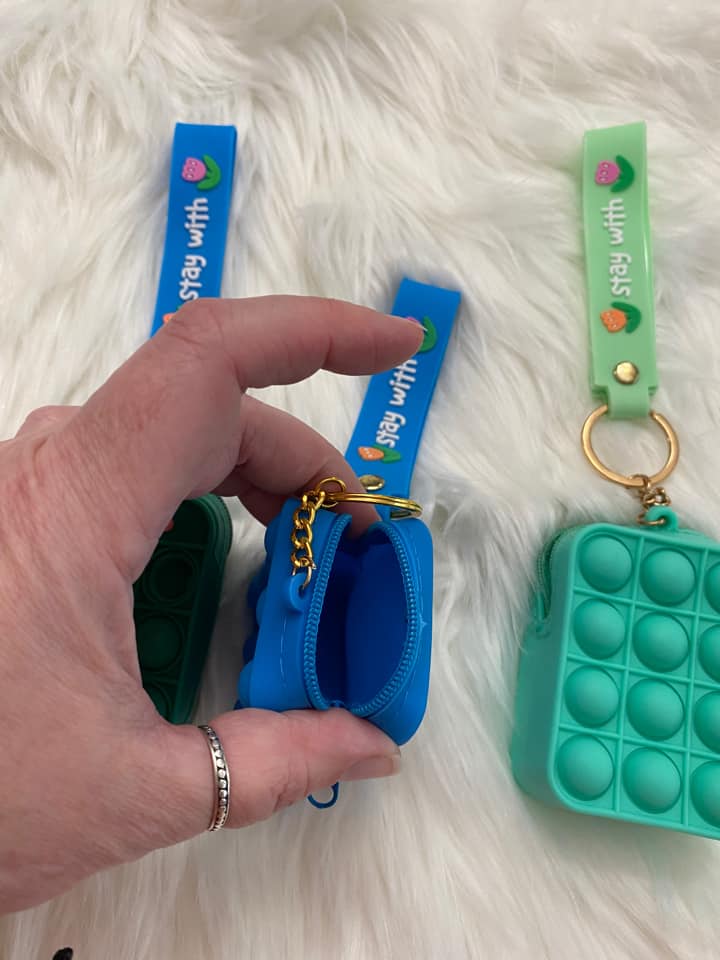 Popper Coin Purse Keychain
