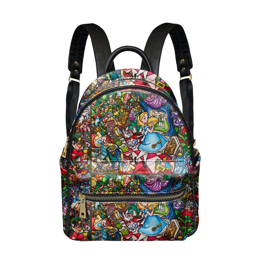 Alice Stained Glass Deluxe Mini Backpack Purse