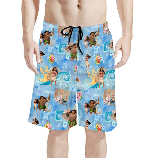Island Girl All-Over Print Men's Beach Shorts