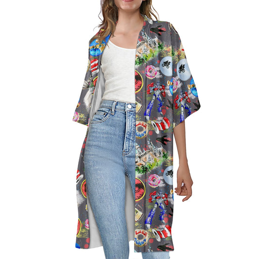 Universal Women's Half Sleeve Kimono Cardigan