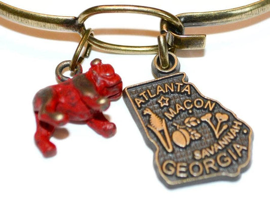 Georgia State Bracelet (2 Charm)