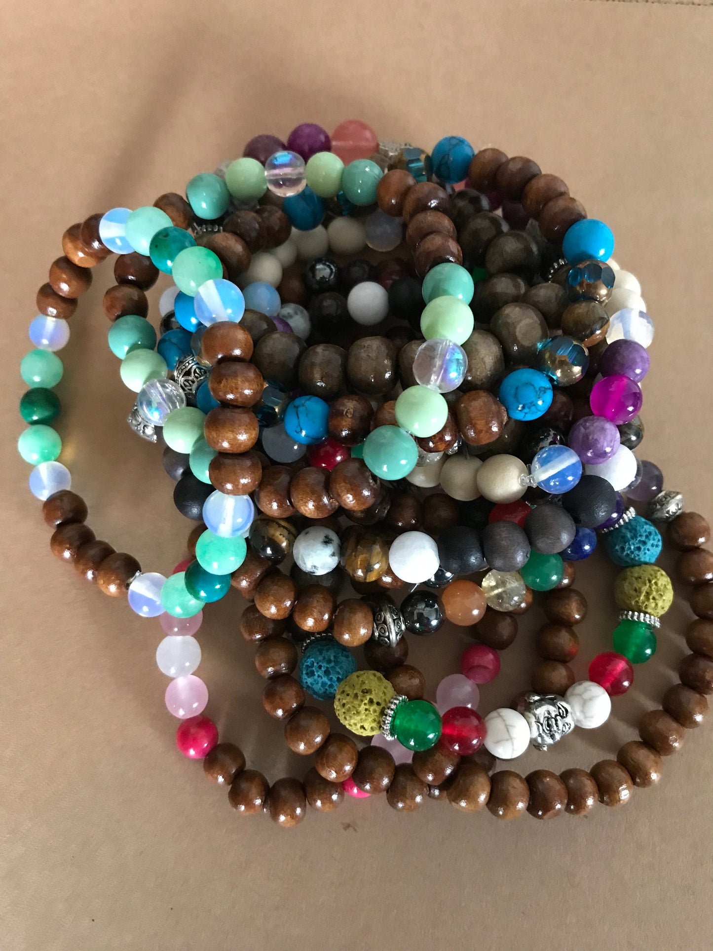 Chakra Stretch Gemstone Stackable Bracelet