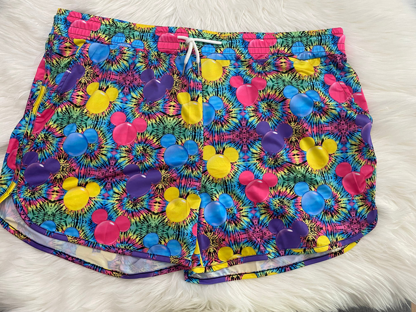 Tie Dye Mouse Athletic Running Shorts