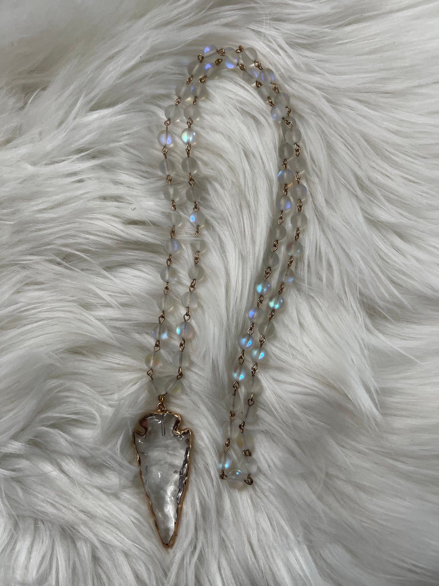 Shiny Crystal ArrowHead Statement Necklace-Kate Tuesday