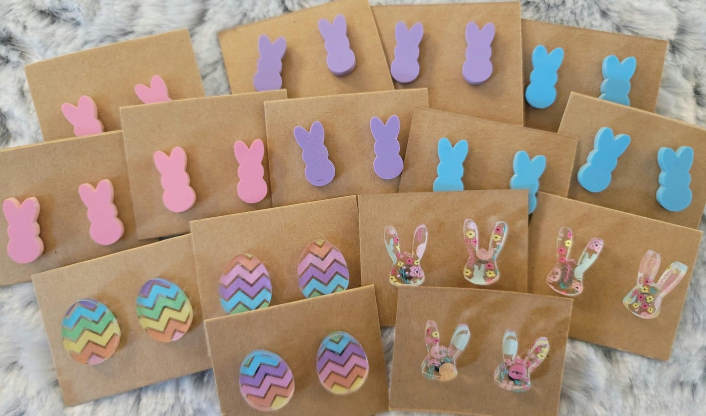 Acrylic Easter Stud Earrings