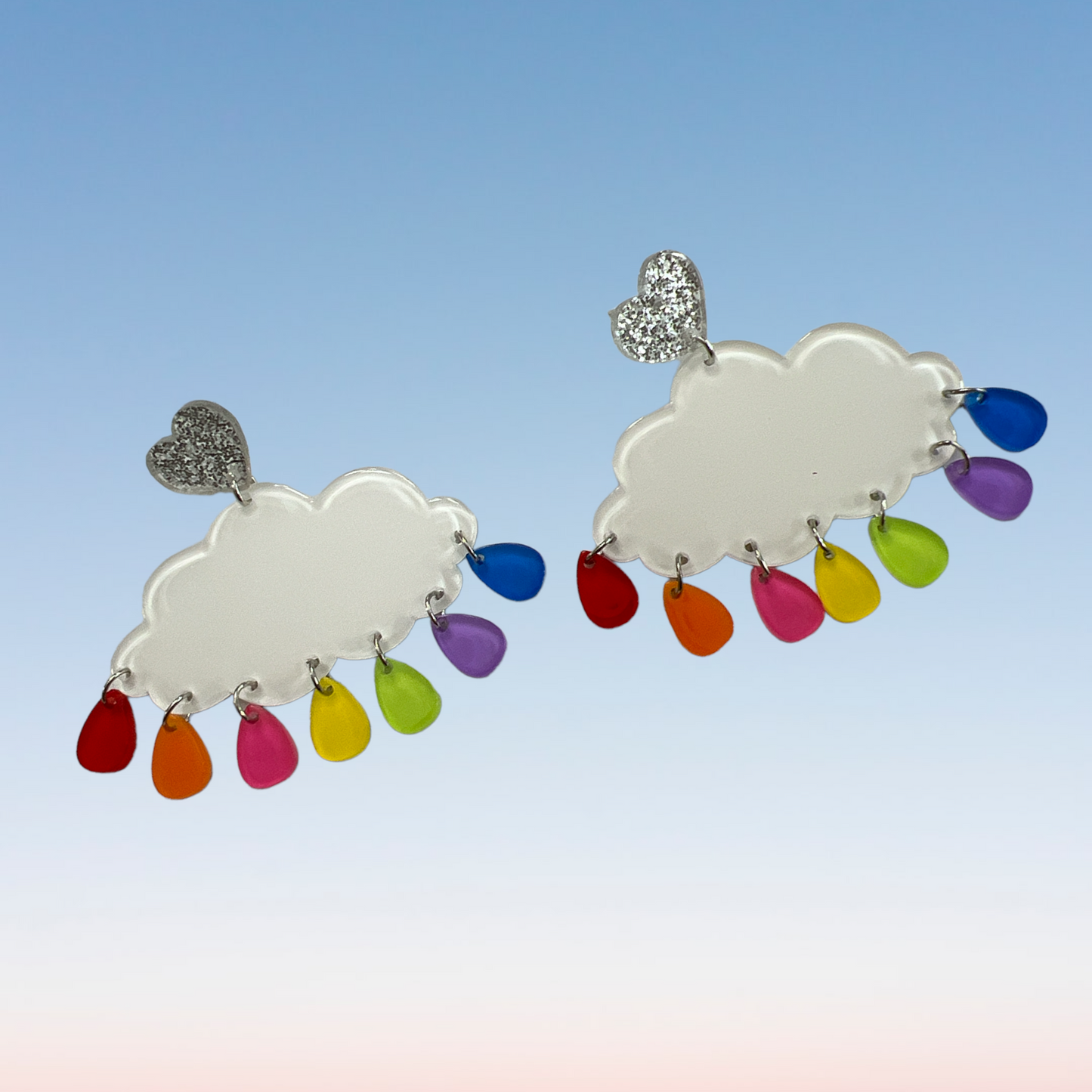 Rain Cloud Acrylic Earrings