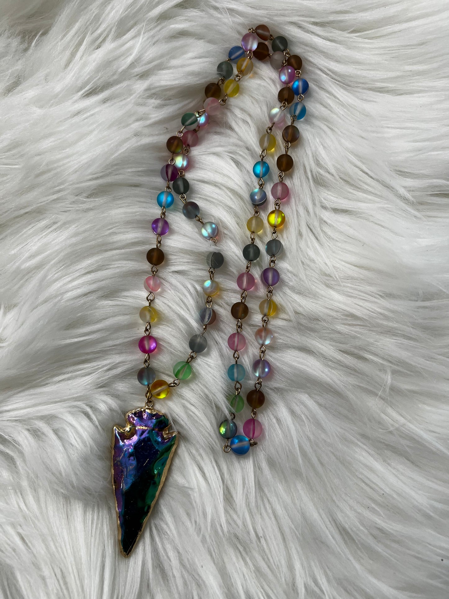 Shiny Crystal ArrowHead Statement Necklace-Kate Tuesday