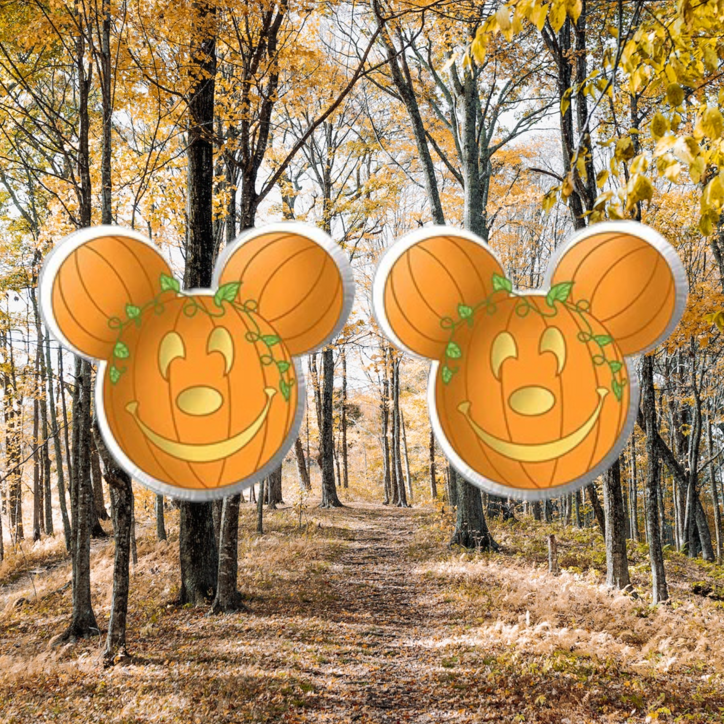 Pumpkin Mouse Magical Stud Earrings