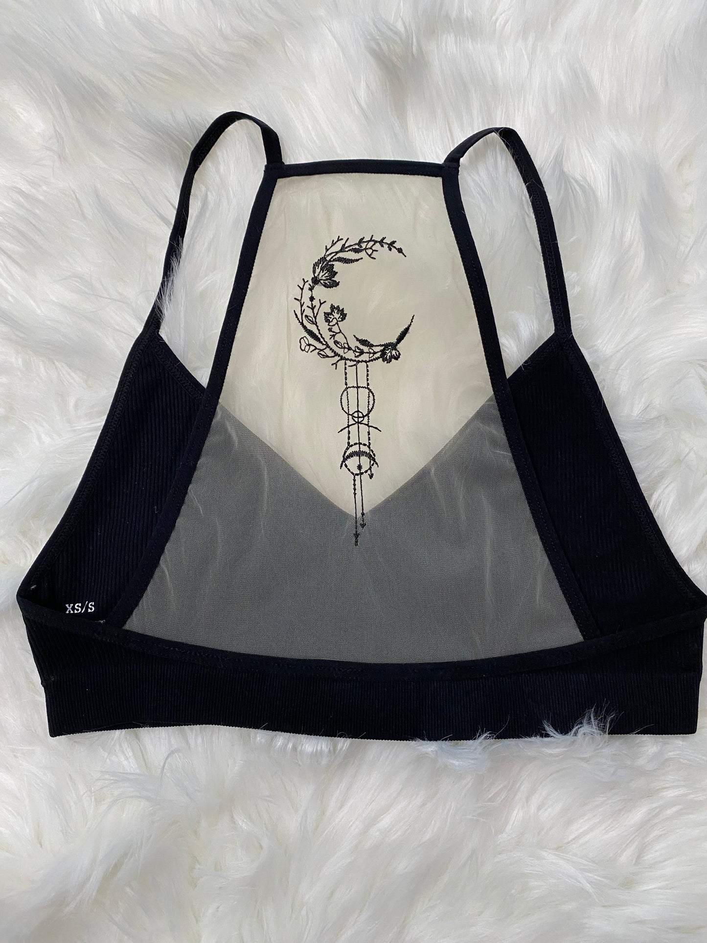 Tattoo Moon Bralette- Black