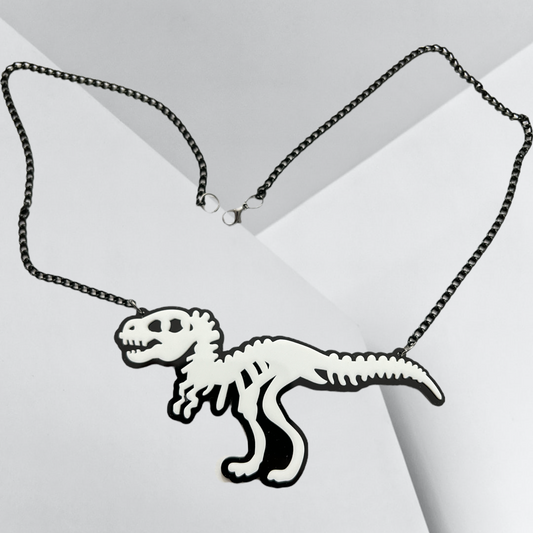 T-Rex Skeleton Acrylic Necklaces