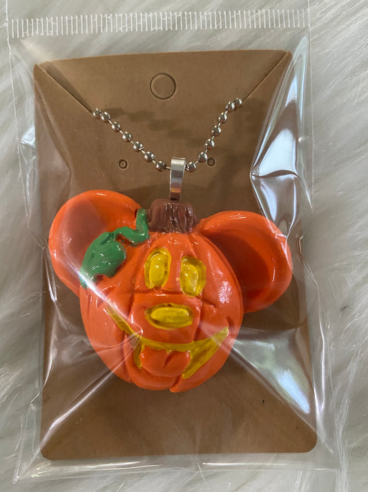 Mouse Pumpkin Necklace