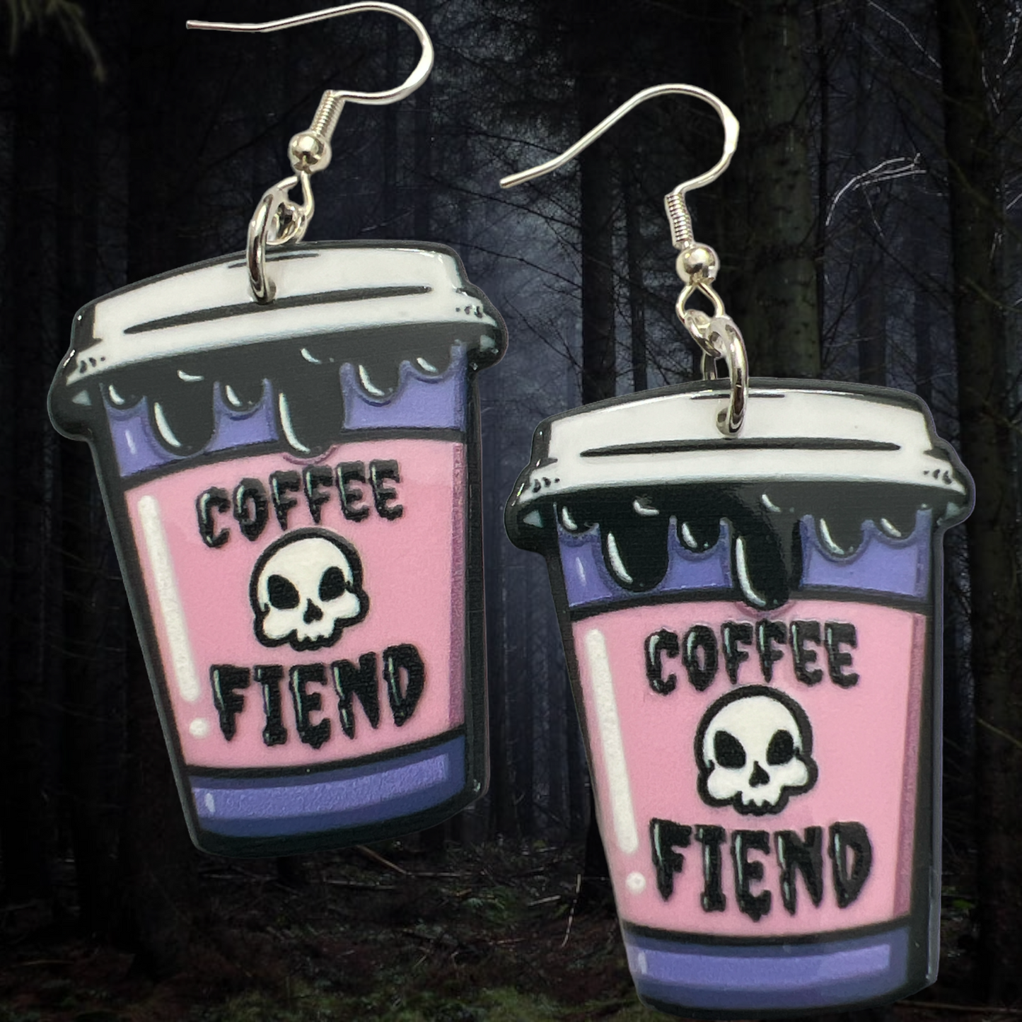 Coffee Fiend Spooky Earrings