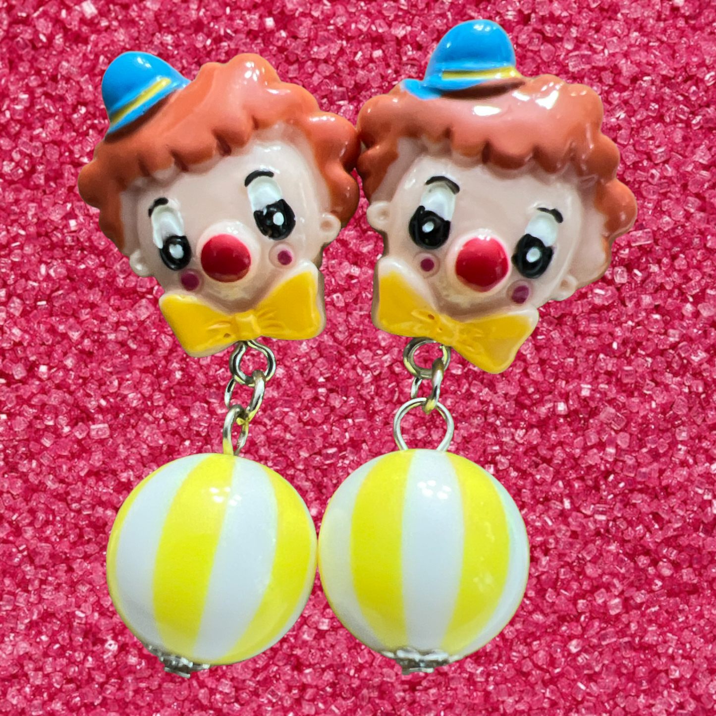Clown Stud Dangle Earrings