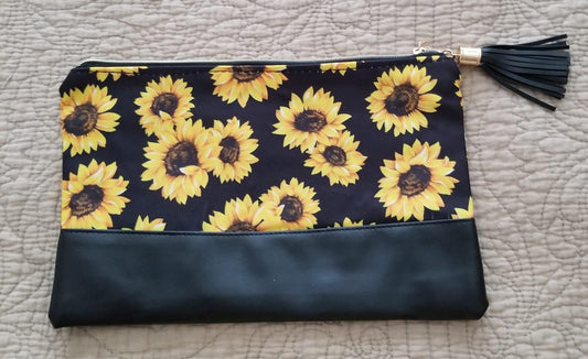 Sunflower Cosmetic Bag with Tassel