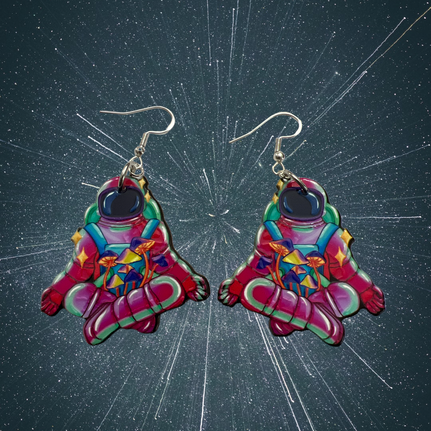 Mediating Astronaut Spaced Out Earring