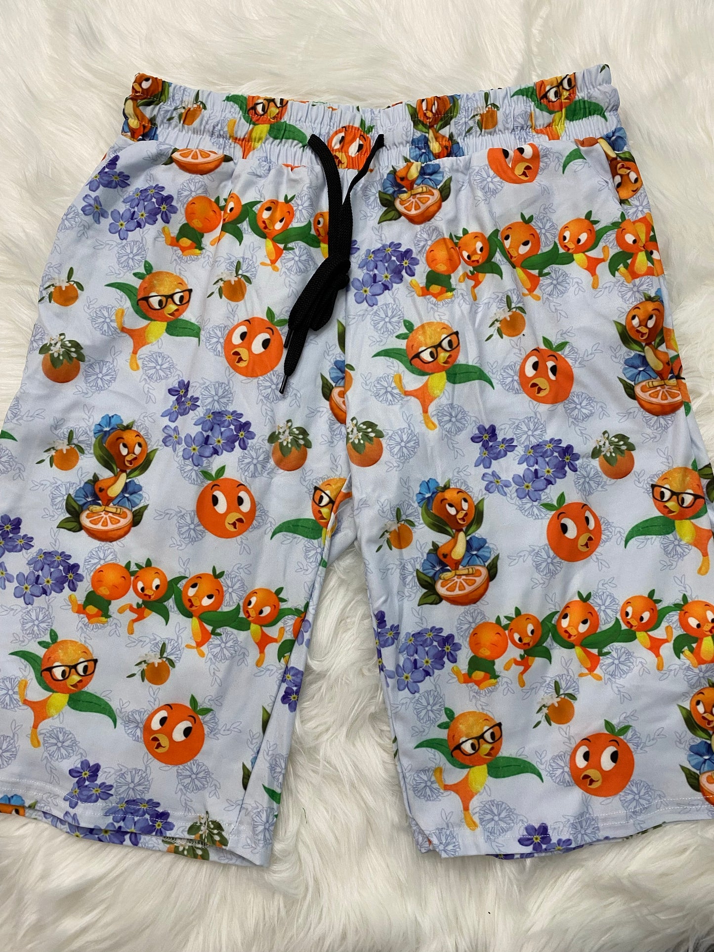 Orange Bird Jogger Shorts