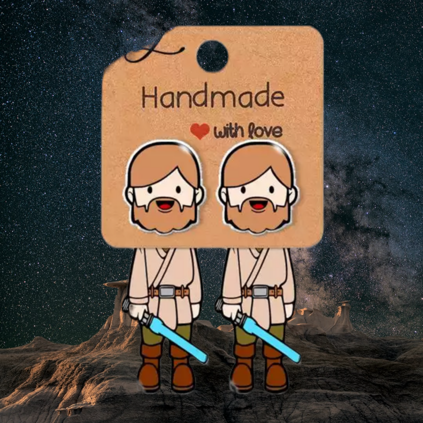 Obi Peek-A-Boo Magical Stud Earrings