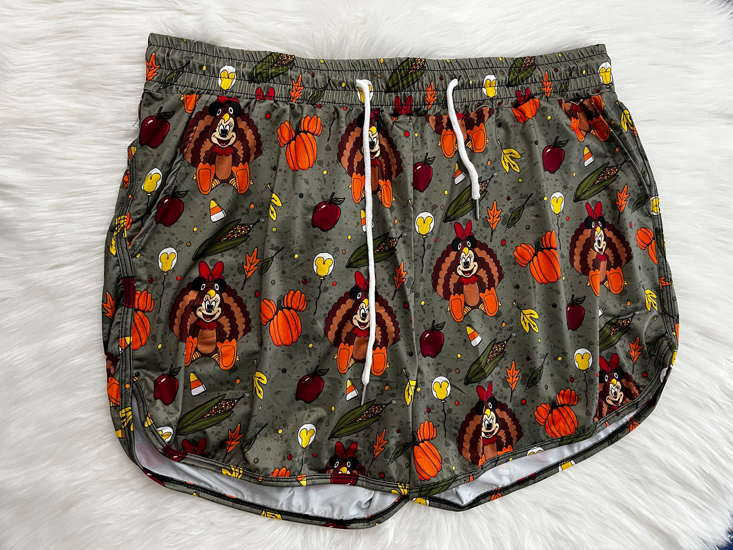 Turkey Mouse Athletic Running Shorts