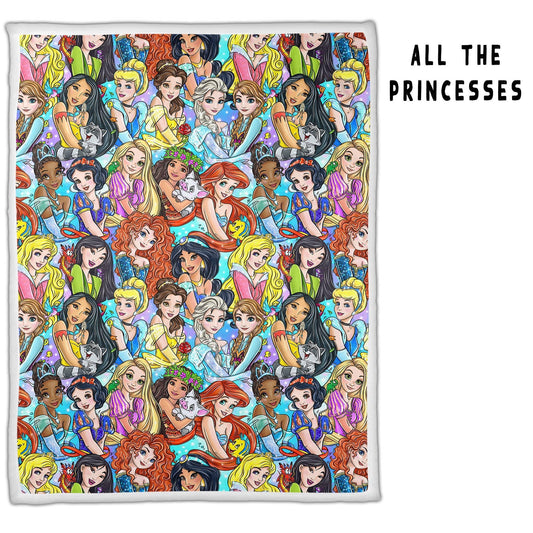 All The Princesses Oversized Sherpa Blanket