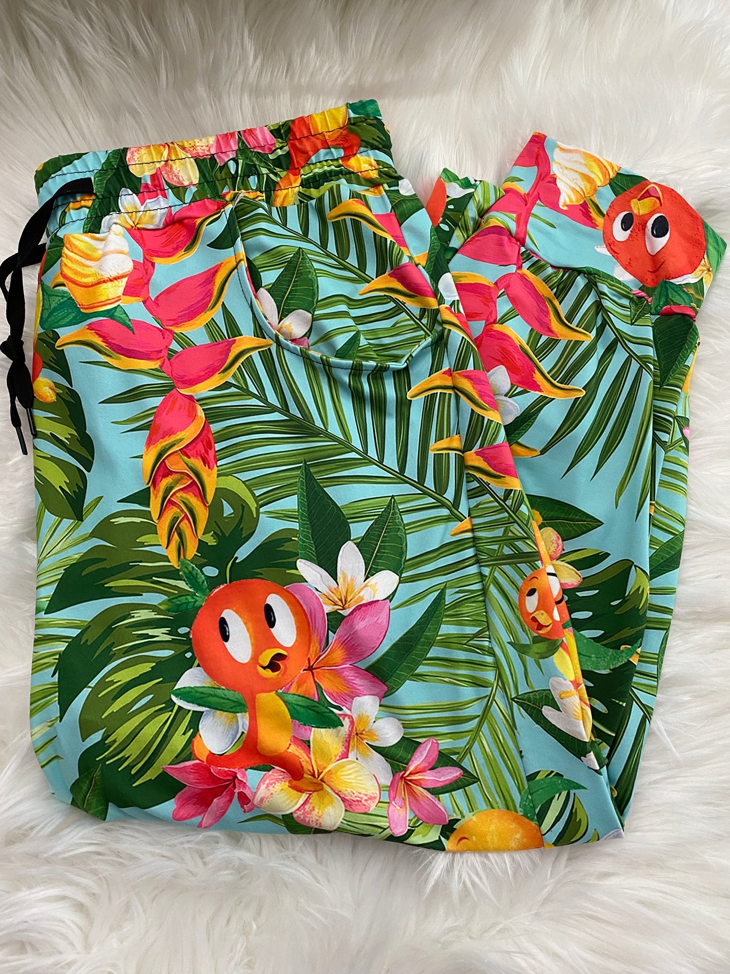 Tropical Orange Bird -Jogger Capri