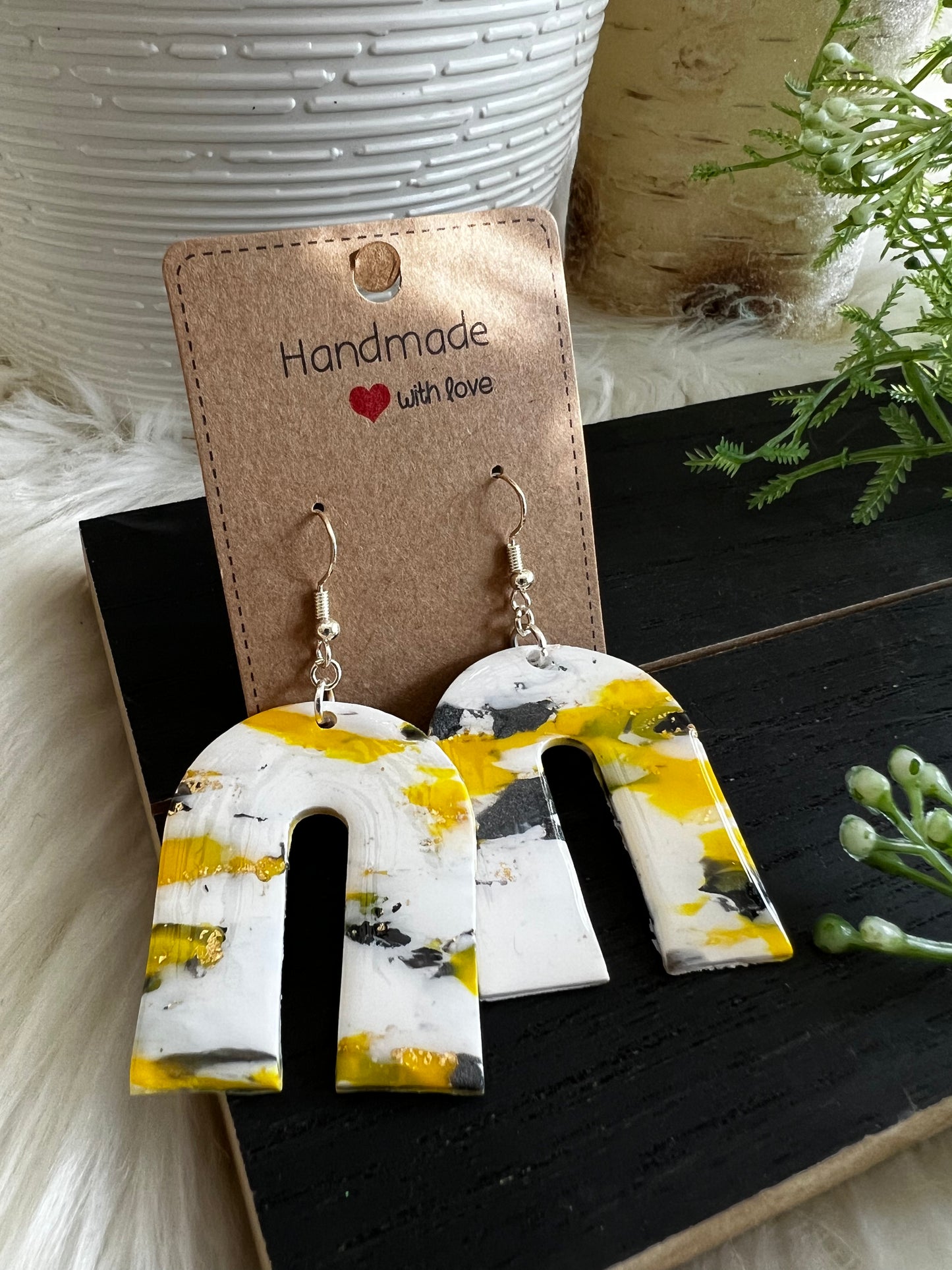 Wildcat Marble Arches Hook Earrings