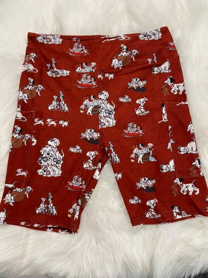 Dalmatians Biker Shorts (with pockets)