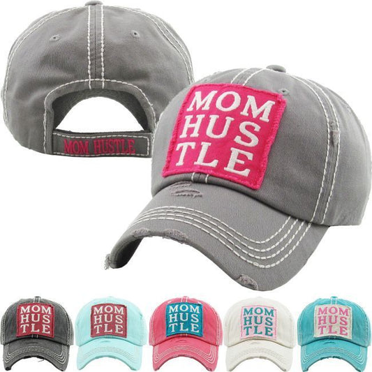 Mom Hustle Hat- grey