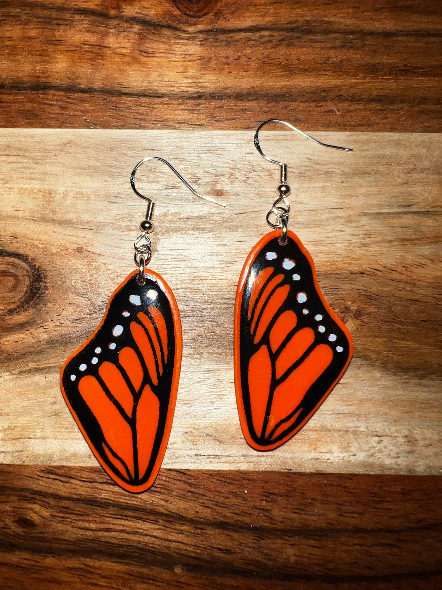 Monarch Wings-  Hook Earring